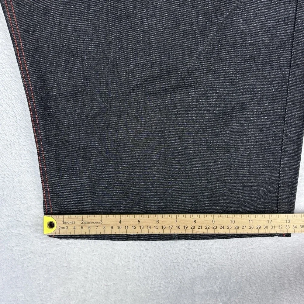Hova Jeans Men's Black Bermuda Jean Shorts Size 42 Vintage Y2K Grunge‎